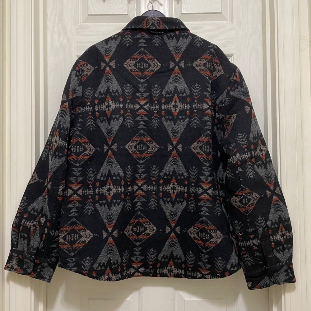 NEW Jachs New York Wool Blend Sherpa Lined Shirt Jacket Aztec Print NWT Mens XL - Picture 2 of 8